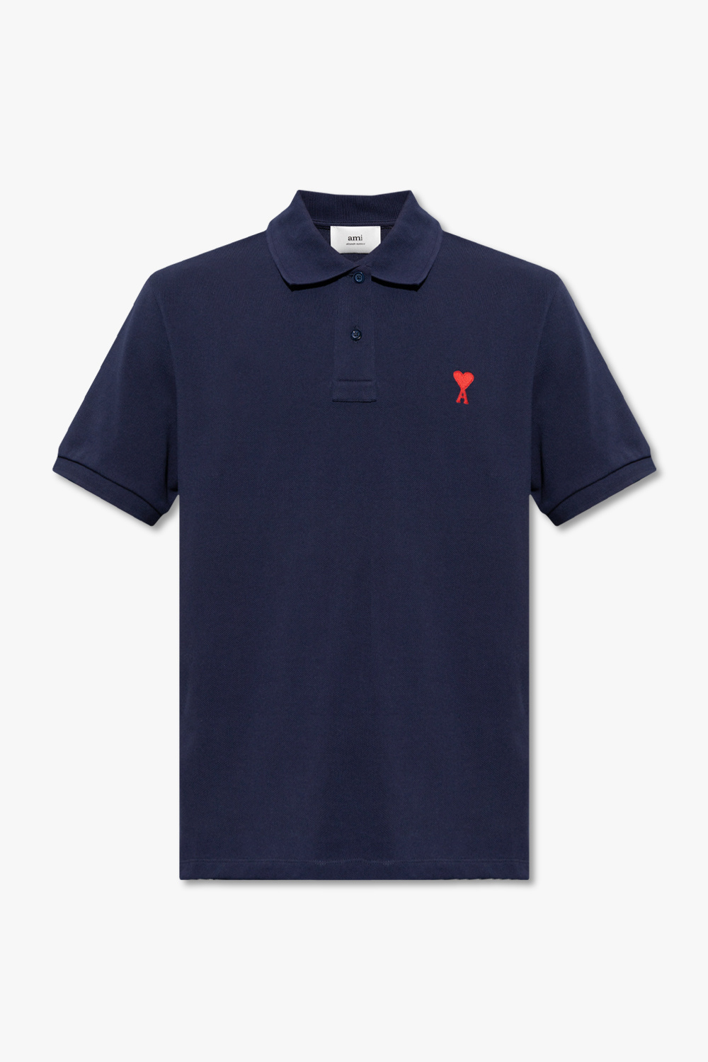 【送料&関税込】Ami Alexandre Mattiussi Blue Polo Shirt With Navy blue Polo shirt with logo Ami Alexandre Mattiussi